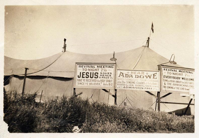 Revival tent photo