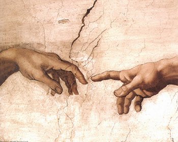 Sistine Chapel, creation hands